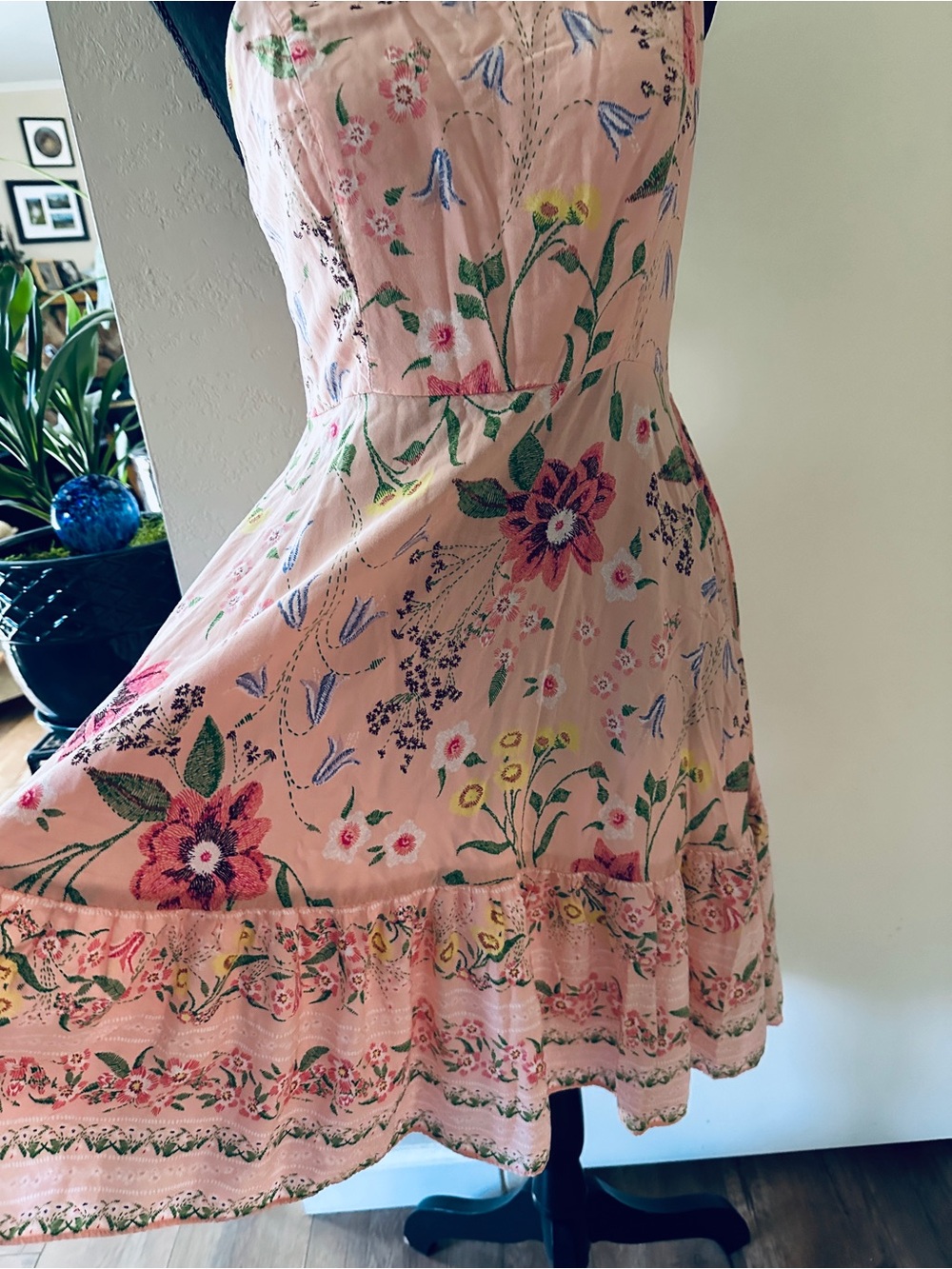 Old Navy Sundress- Medium Smocked  Blush Pink Floral - Picture 8 of 12